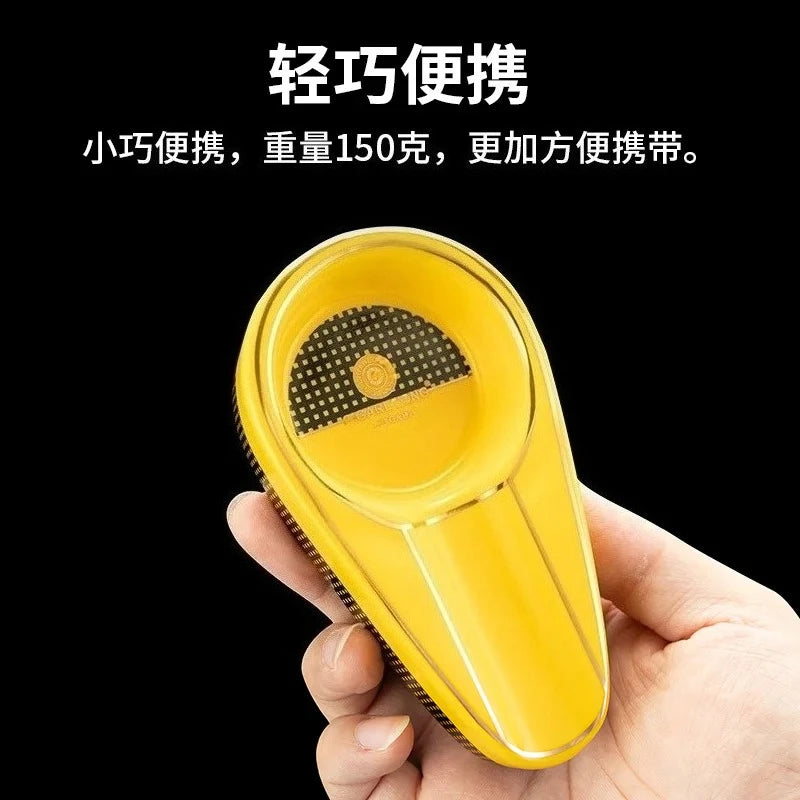 Cigar Gadgets Ceramic Ashtray Single Cigar Holder mini Portable Ash Slot tray Tobacco Cigarette Ashtray Gift Box
