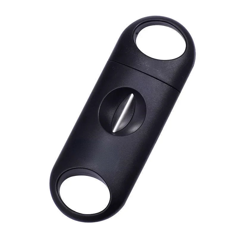 Plastic V Cut Stainless Steel Blade Cigar Cutter Puncher Sharp Cigar Cutting Tool Cigars Guillotine Pocket Cutter Accessories