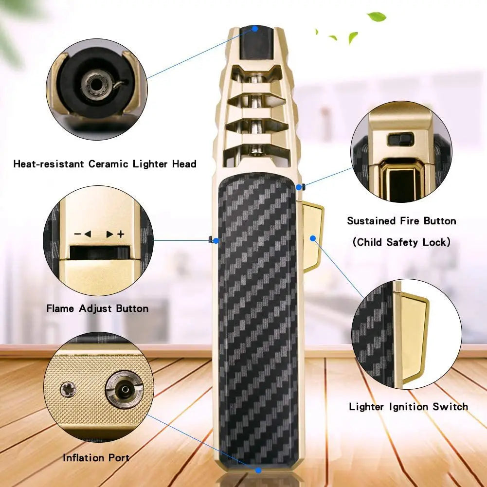 JOBON Metal Turbine Torch Gas Lighter
