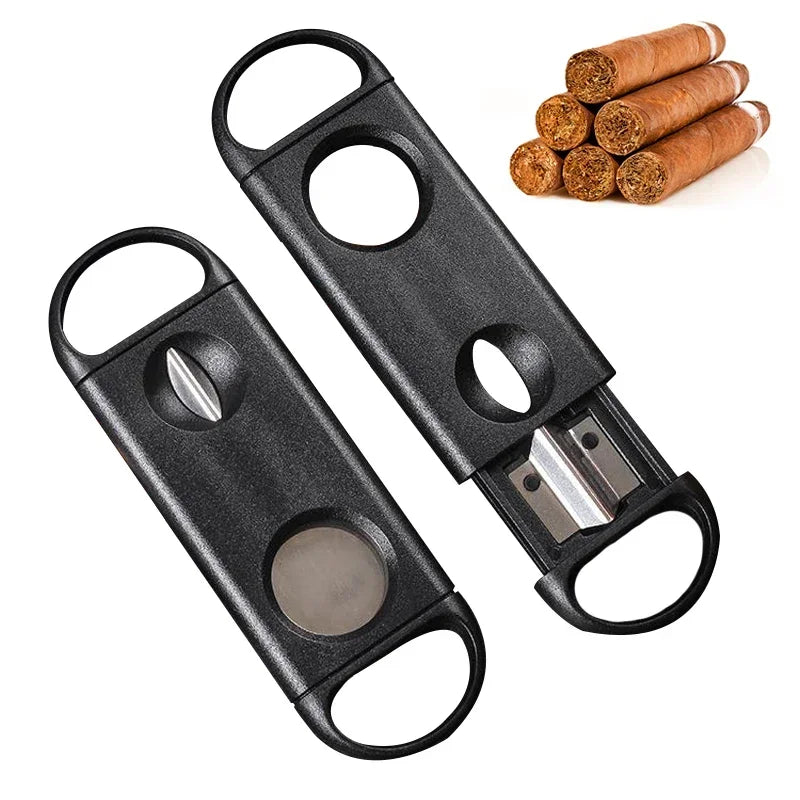 New Cigar Cutter knife V-cut Plastic Double-cut Scissors V-shaped Dual-purpose Cuban Cigar Cutter Sharp Portable Cigar Tool