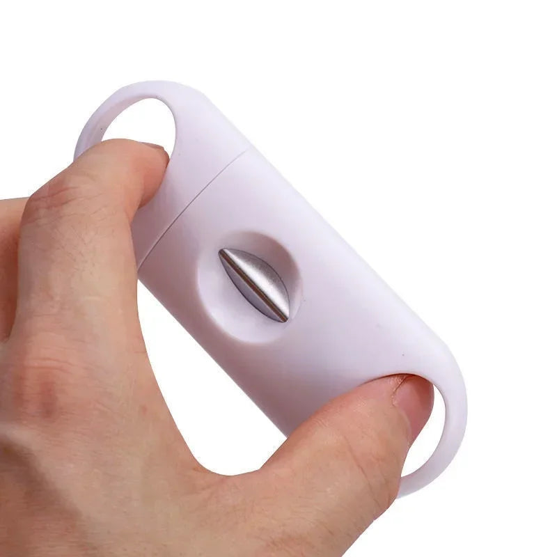 Plastic V Cut Stainless Steel Blade Cigar Cutter Puncher Sharp Cigar Cutting Tool Cigars Guillotine Pocket Cutter Accessories