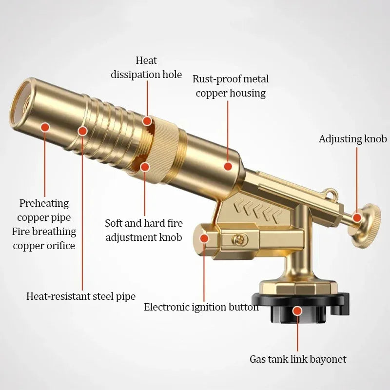 Welding Torch Gas Burner Flame Gun Blower Gas Torch Brazing Cooking Barbecue Auto Ignition Gun Kitchen Baking Tool