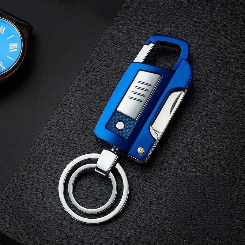 Tungsten USB Lighter with Key Chain Flashlight