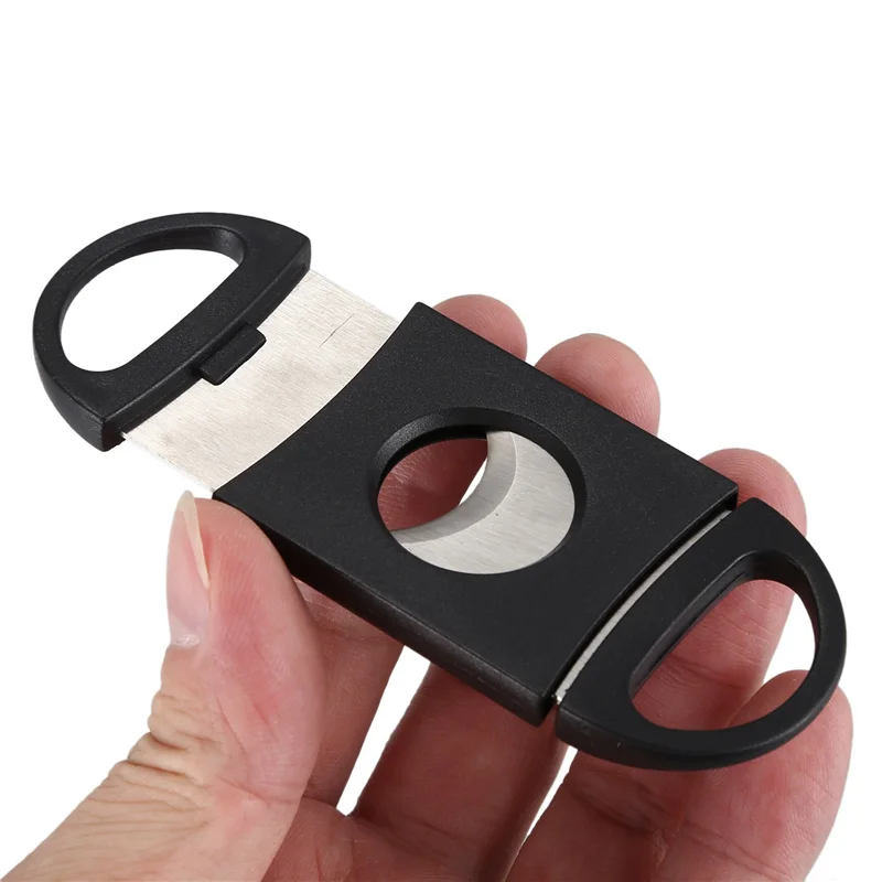 AA81-6X Oval-Shaped Cigar Cutter, Double Cut Blade