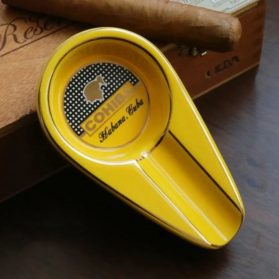Round Slot Ceramic Ashtray