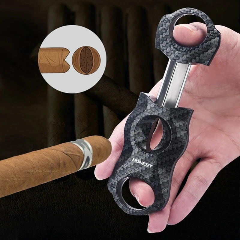 Cigar Scissors V-shaped High Grade Sharp Stainless Steel Cigar Knife Puncher Portable Tool Set  Smoking Accessories