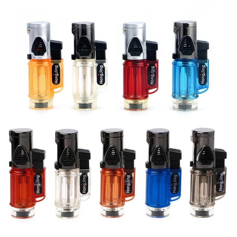 Windproof Trip Torch Jet Flame Refillable gas Cigarette Cigar