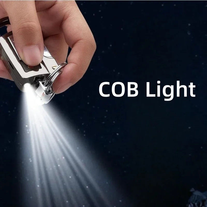 Tungsten USB Lighter with Key Chain Flashlight