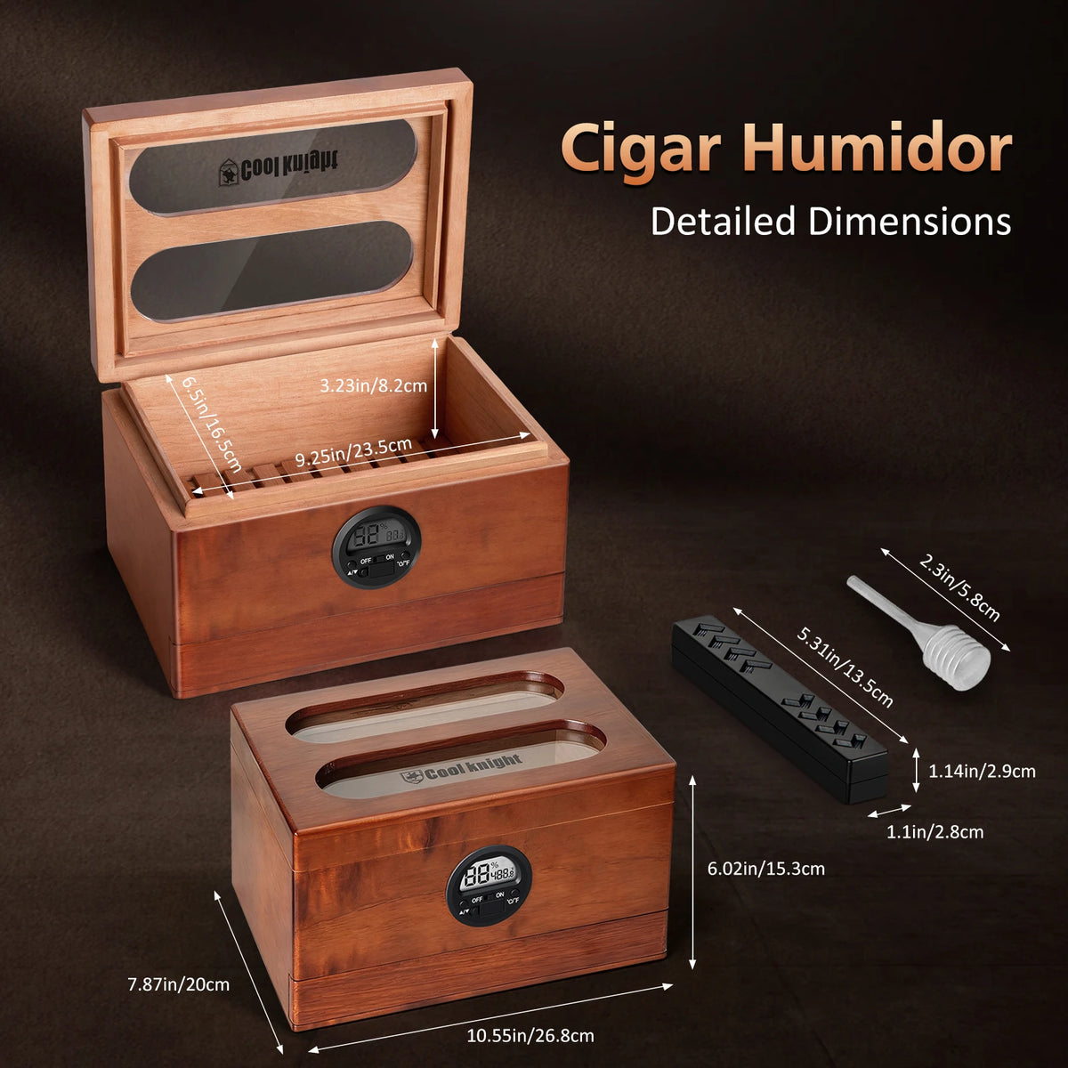 Brown 20-35 Humidor
