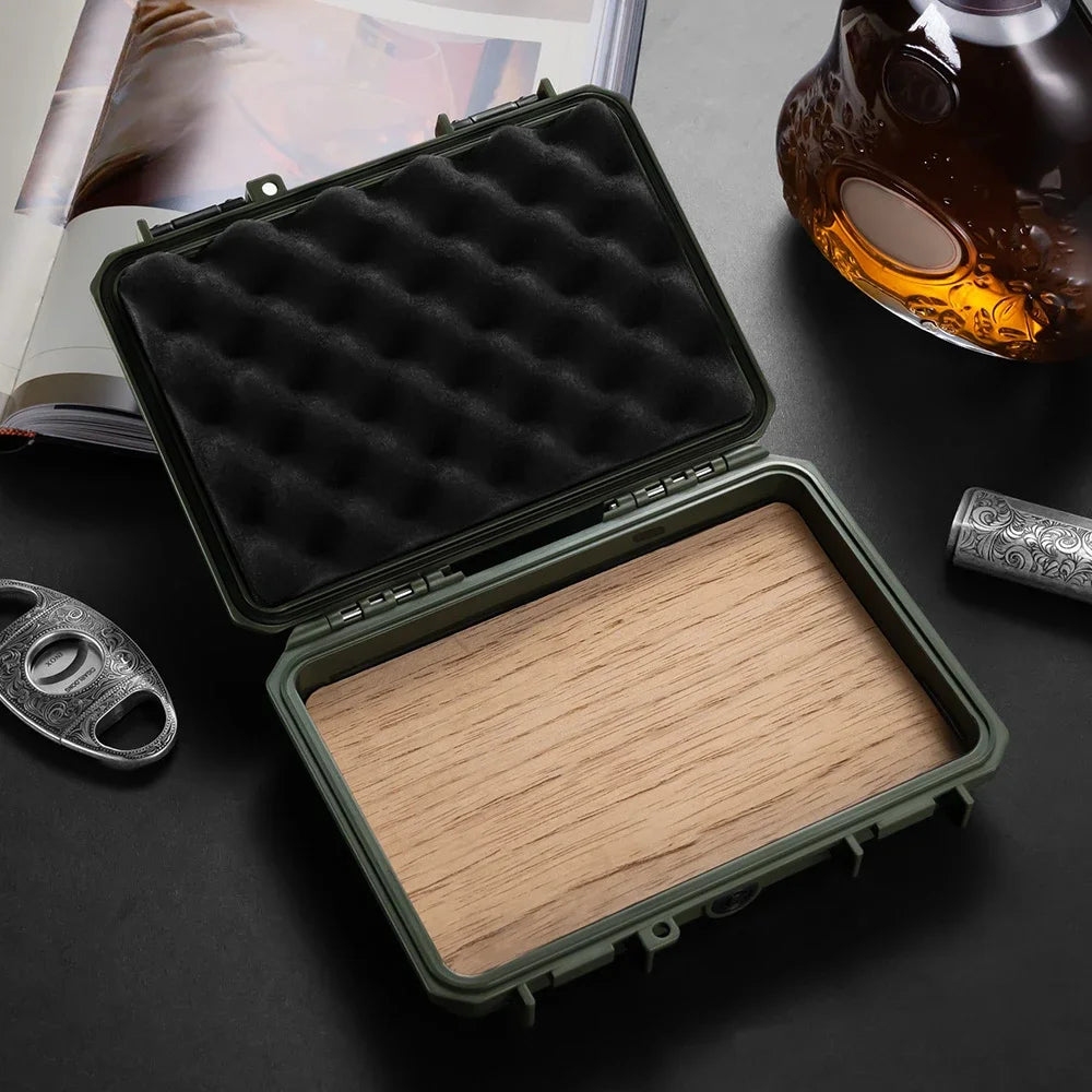 Flip Lid Creative Cigar Humidor Box Cases Cigar Travel Humidors Accessories for Cigars Accesories Portable Humidifier Cedar Home