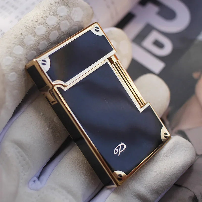 New Derui Windproof  Gas Inflated Lighter Jet PING Bright Sound Pipe Cigar Torch Lighter Compact Butane Flint Lighter Men Gift