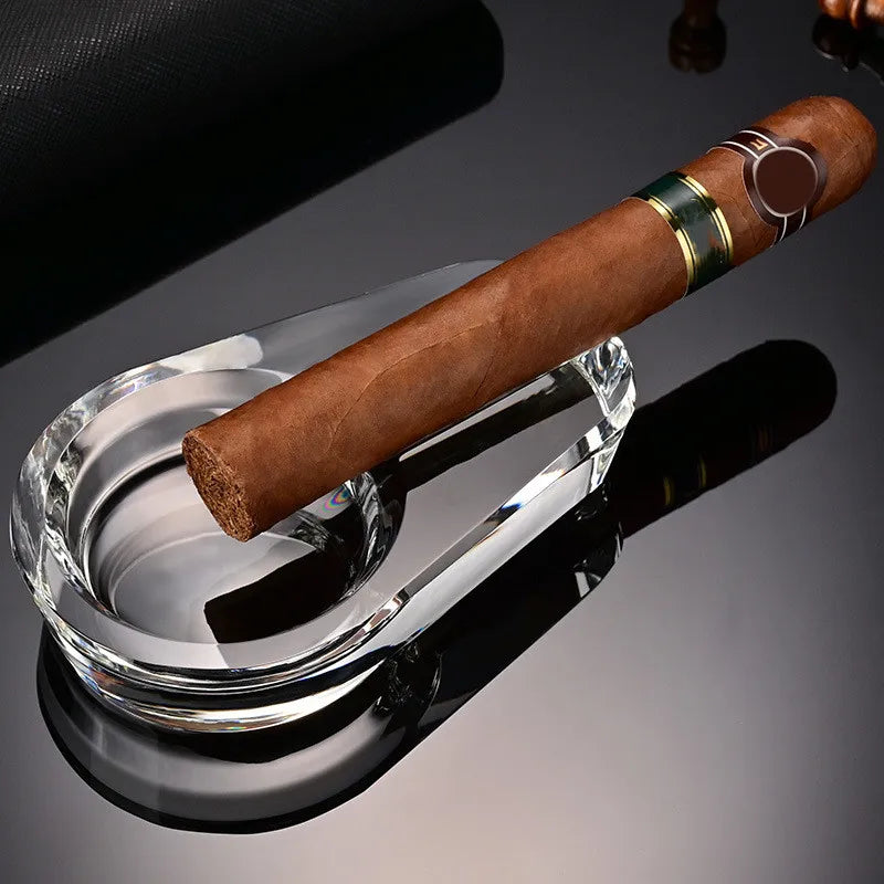 Crystal Glass Outdoor Cigar Ashtray