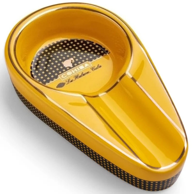 Cigar Gadgets Ceramic Ashtray Single Cigar Holder mini Portable Ash Slot tray Tobacco Cigarette Ashtray Gift Box