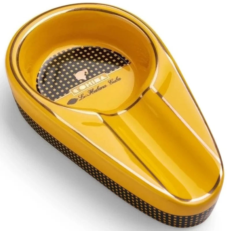Cigar Gadgets Ceramic Ashtray Single Cigar Holder mini Portable Ash Slot tray Tobacco Cigarette Ashtray Gift Box