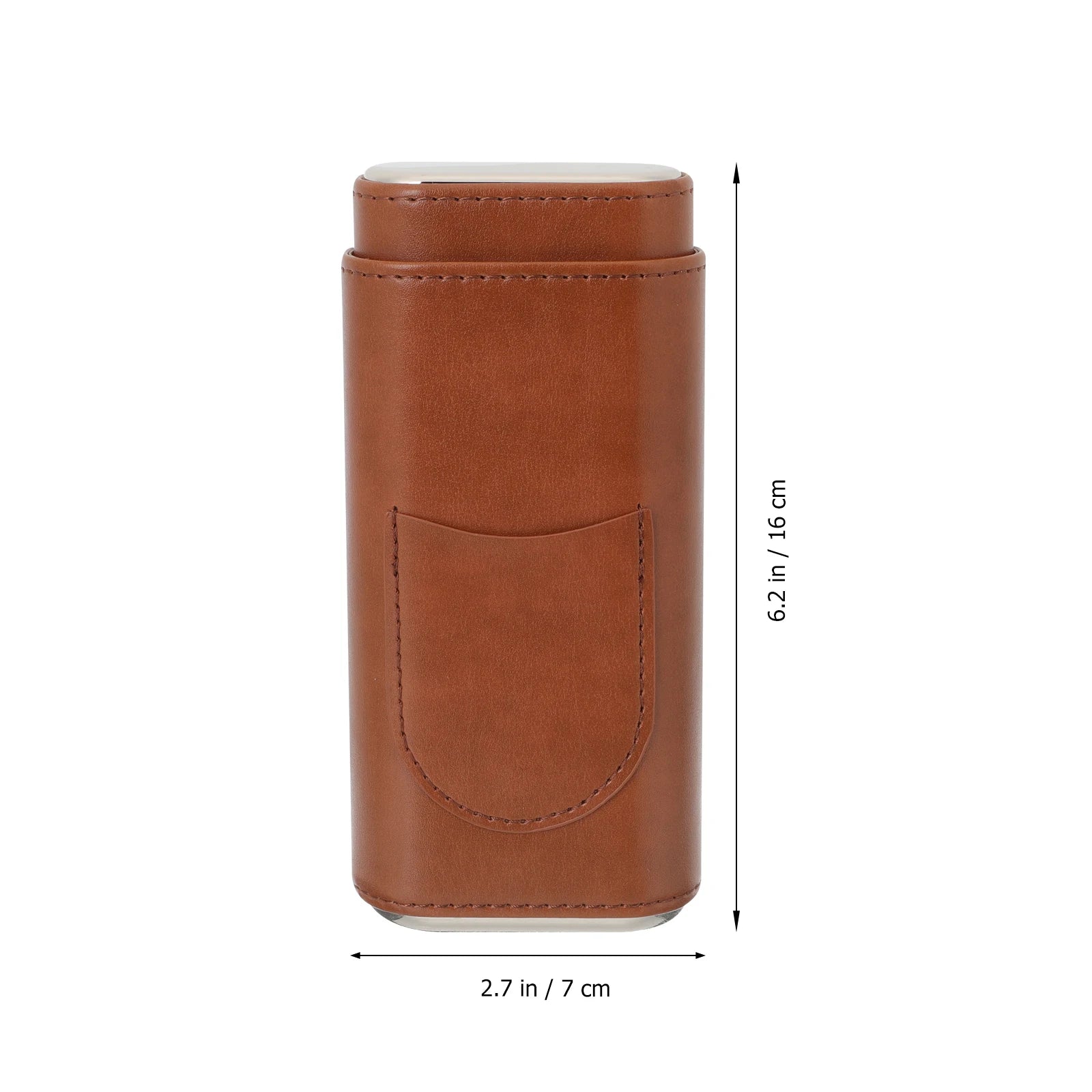 Portable Cigar Case PU Travel Humidor Box for Cigarette Holder Lightweight Durable Simple Design Fits Pocket Backpack