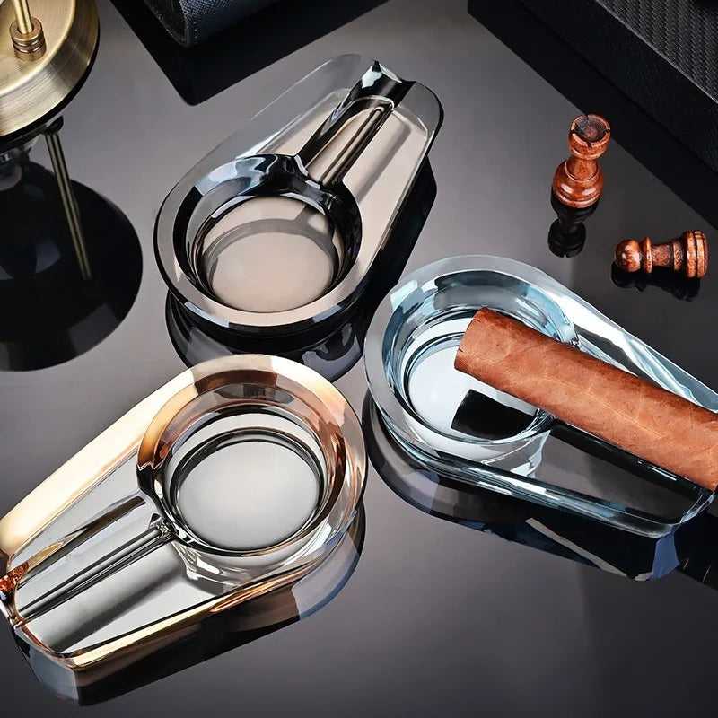 Crystal Glass Outdoor Cigar Ashtray