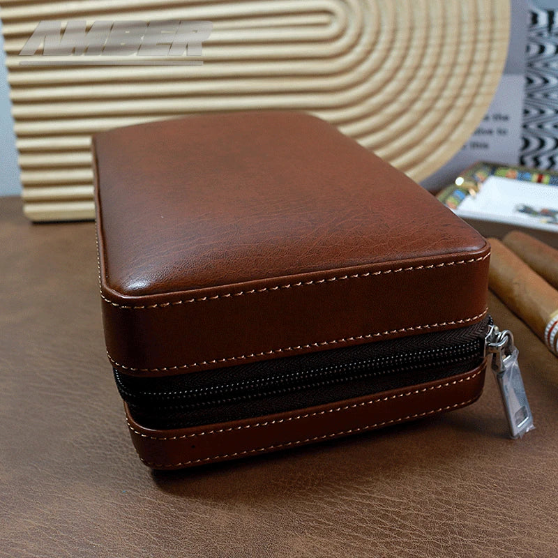 Cigar Case Cedar Wood Humidor Portable Travel Cigar Case Smoking Accessories with cutter