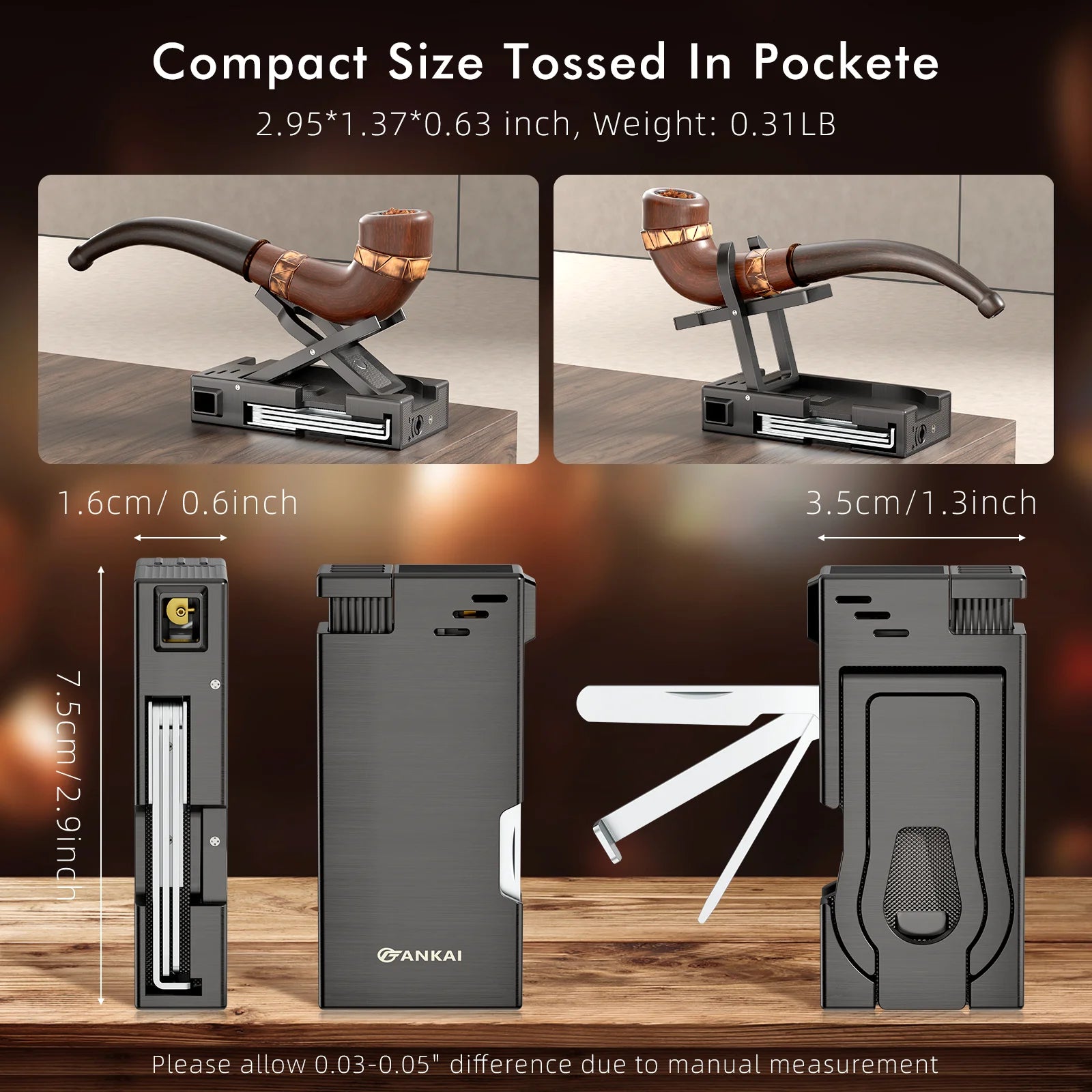 Multifunctional Pipe Lighter with Tools