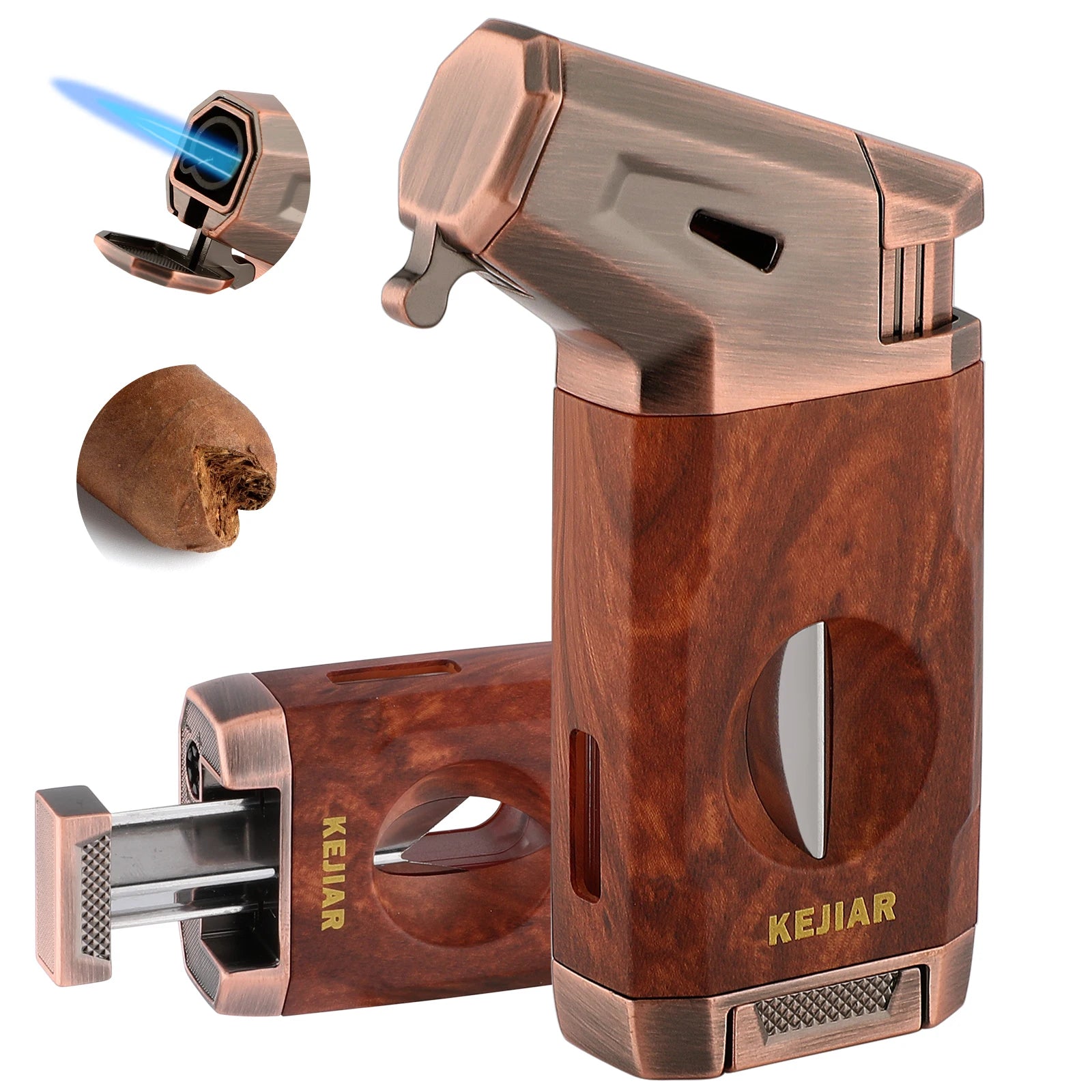 Lighter with V Cut Cigar Cutter