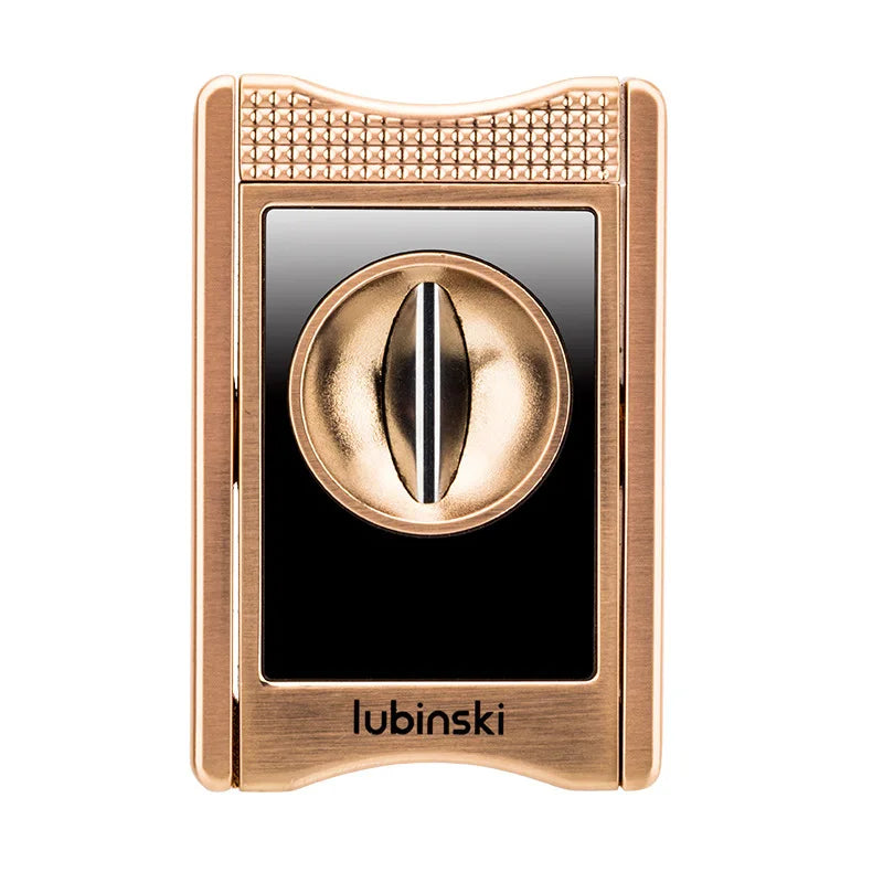 Metal Cigar Cutter V Cut Cutter with Cigar Holder Luxury V-Cut Cigar Cutter Scissors Puncher Folding Cigar Stand Display Rack