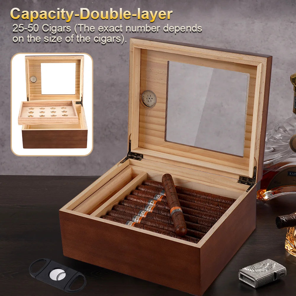Cedar Glass Humidor