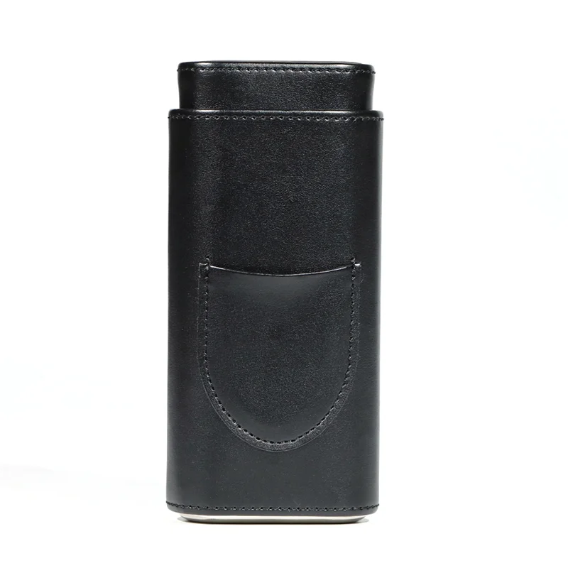 Cigar Case Three-Finger Portable Cigar Humidor PU Leather Case Box-AT64
