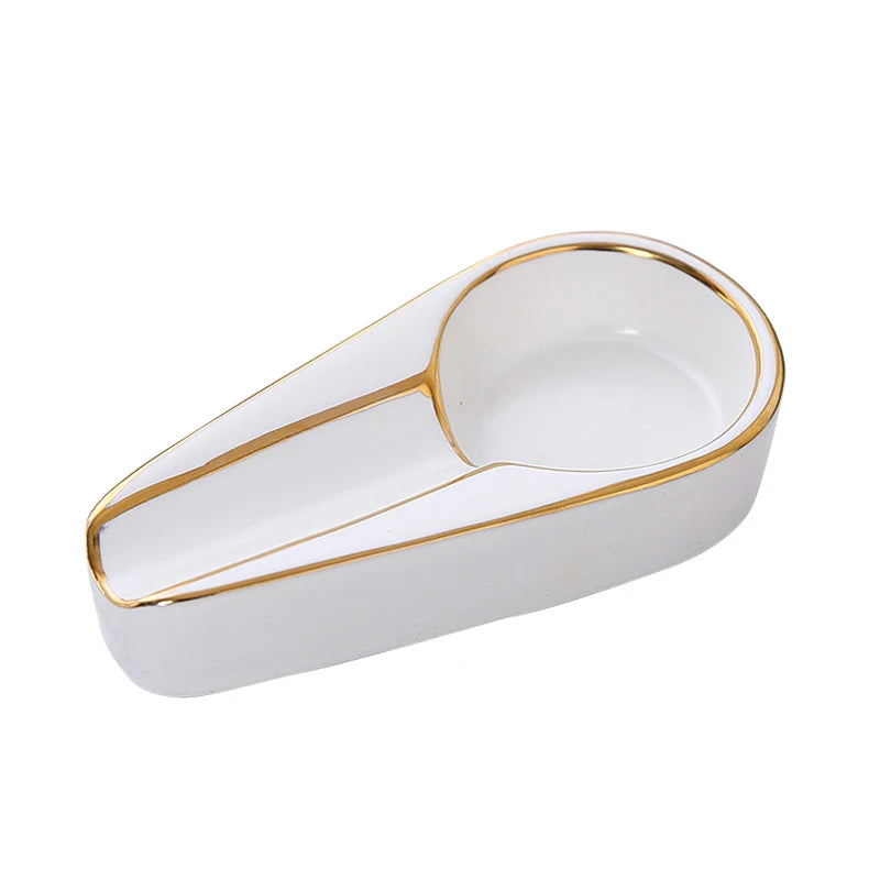 Cigar Ashtray Fashion Portable Cigar Smoking Accessories Single Slot Ceramic Cigar Ashtray Gift for Boyfriend Husband