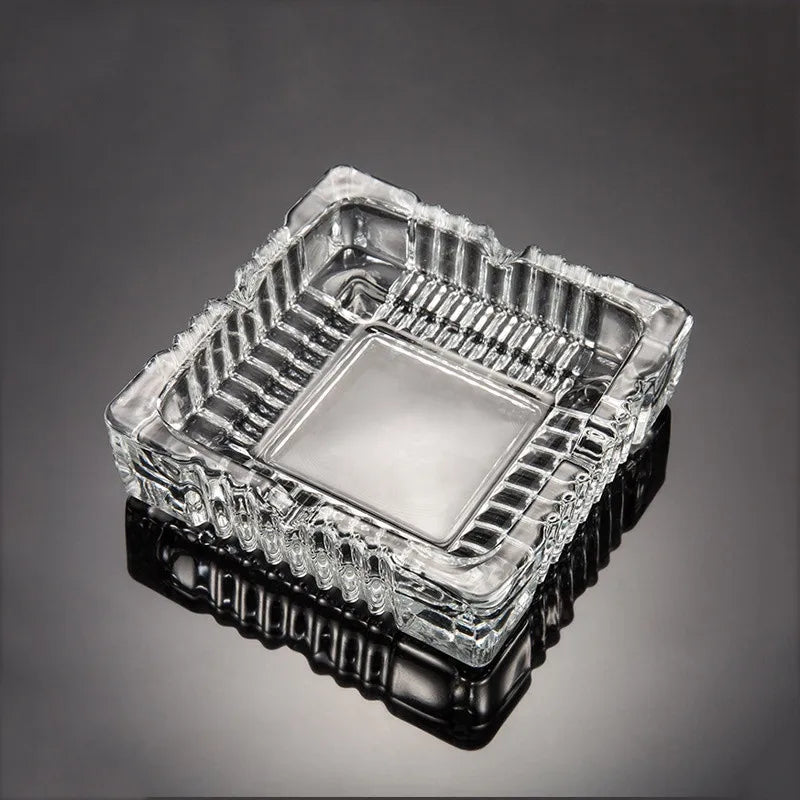 Clear Square Glass Ashtray