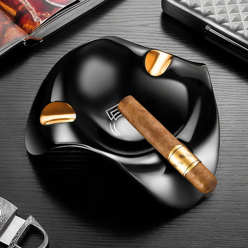 Wave Design Ceramic Ashtray