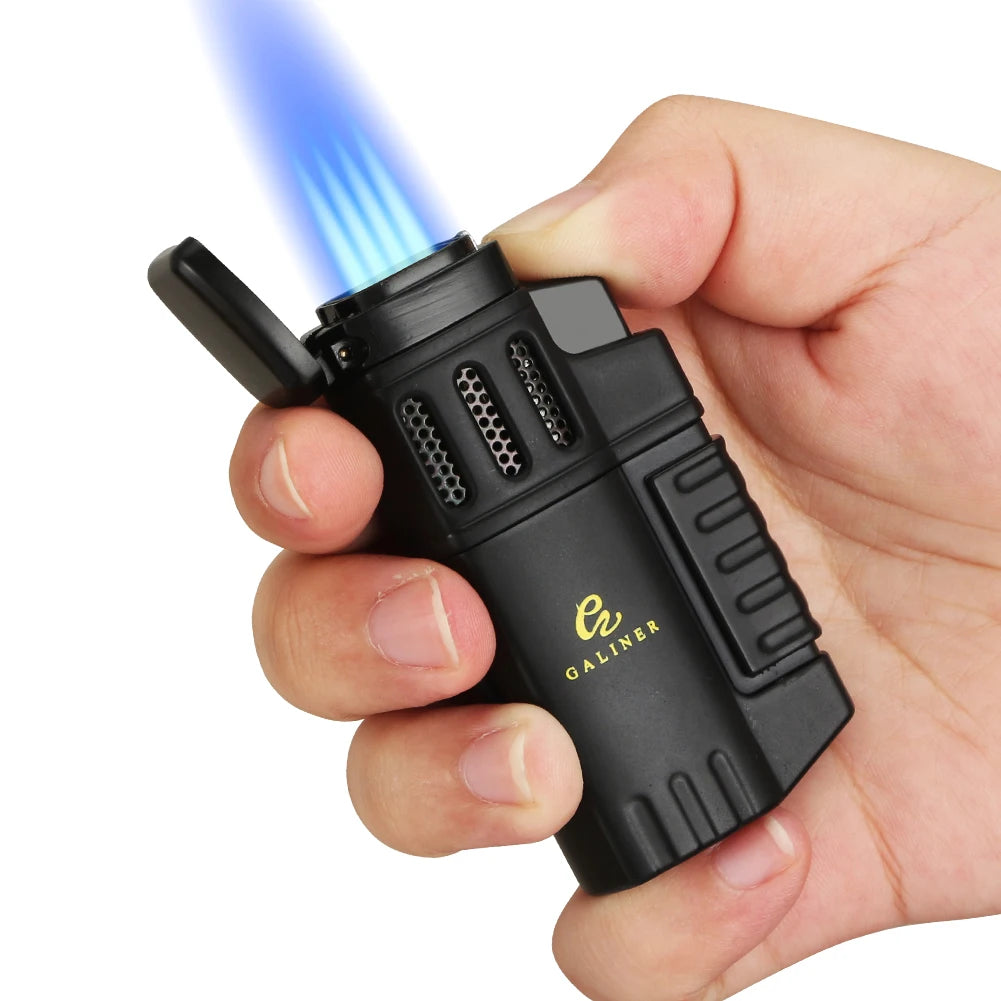 Windproof 4 Jet Metal Torch Lighter