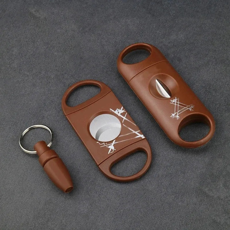 Cigar Set Pocket Cigar Cutter V-shaped Cutting Sharp Stainless Steel Blade Guillotine Punch Cutter Cigar Accessories