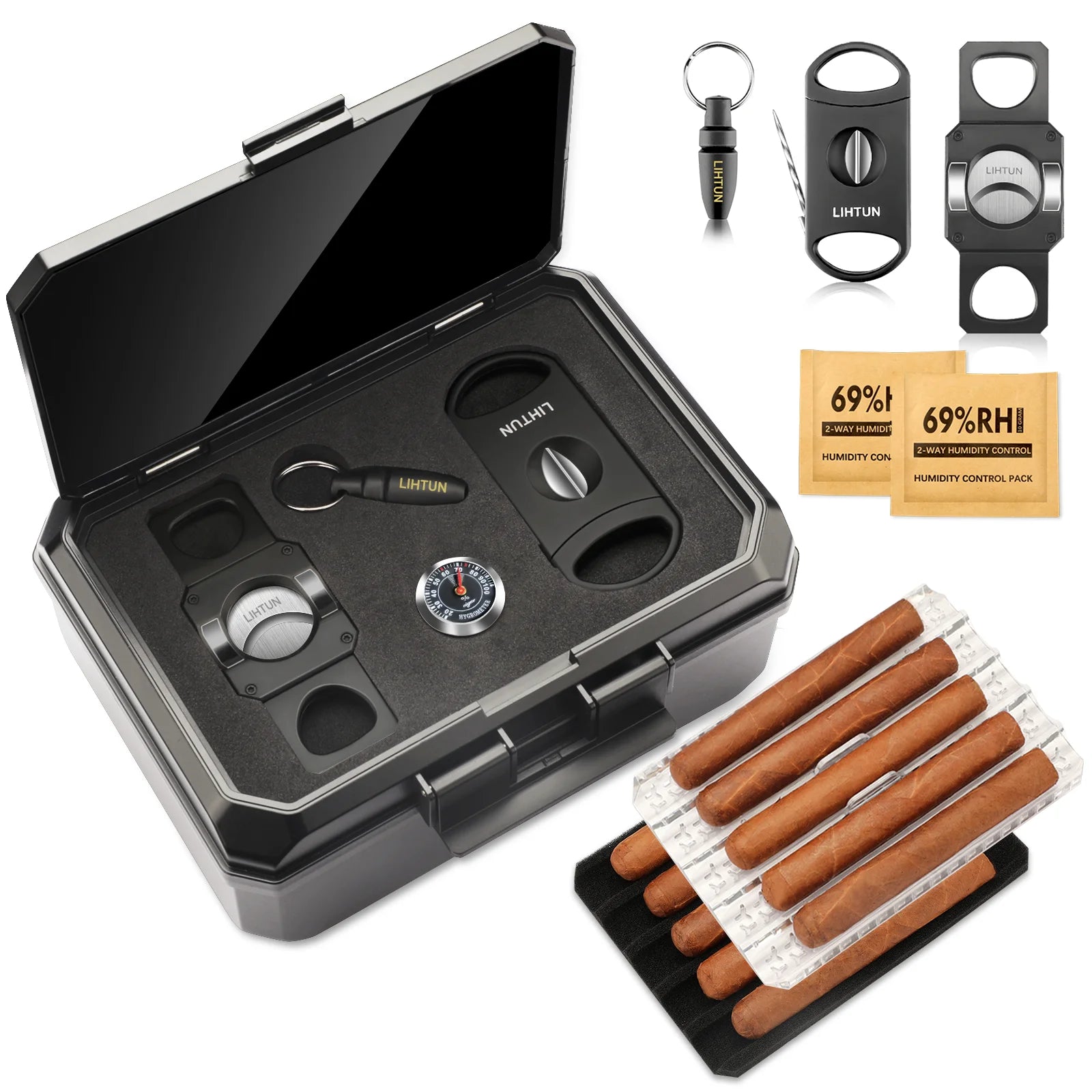 Portable Travel Humidor Box Set