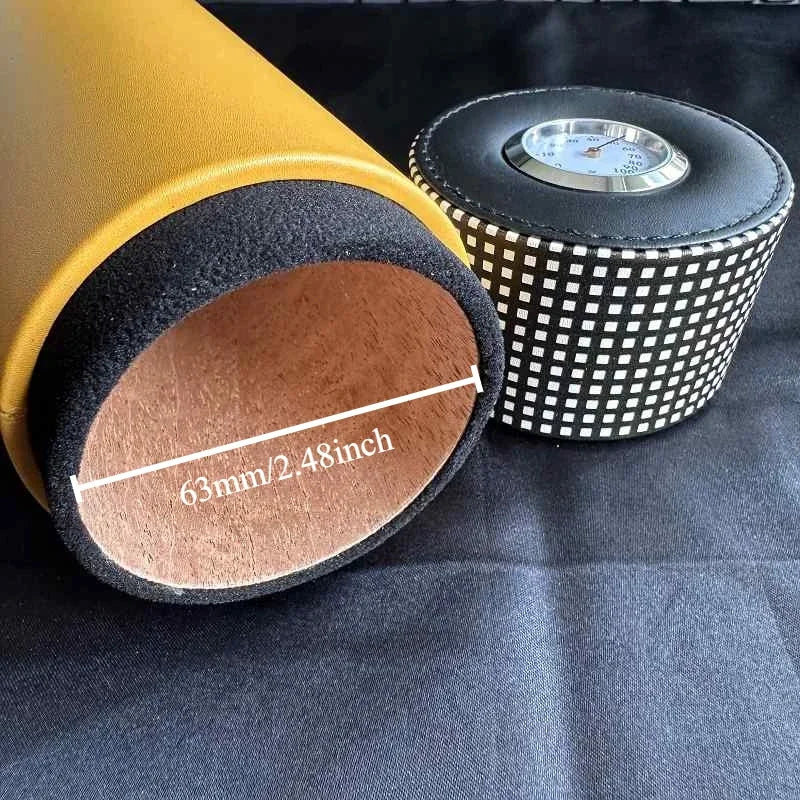 Leather Travel Humidor Cigar Box Cedar Wood Portable Cigar Case Humidifier Hygrometer Box Cigar Accessories Fit 5 Cigars 17