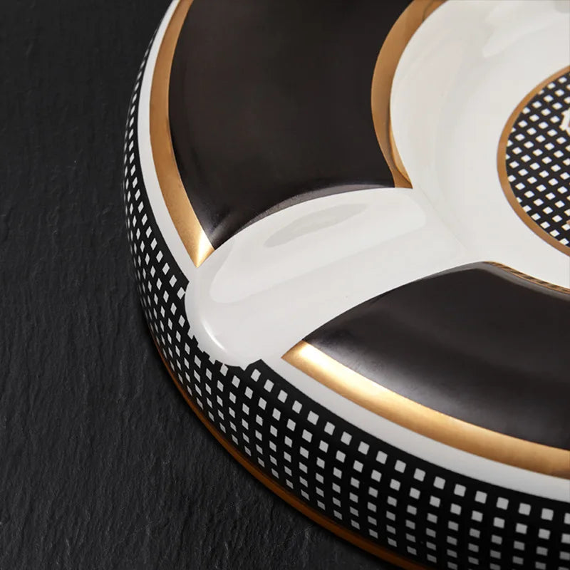 Large Circular Ceramic Ashtray