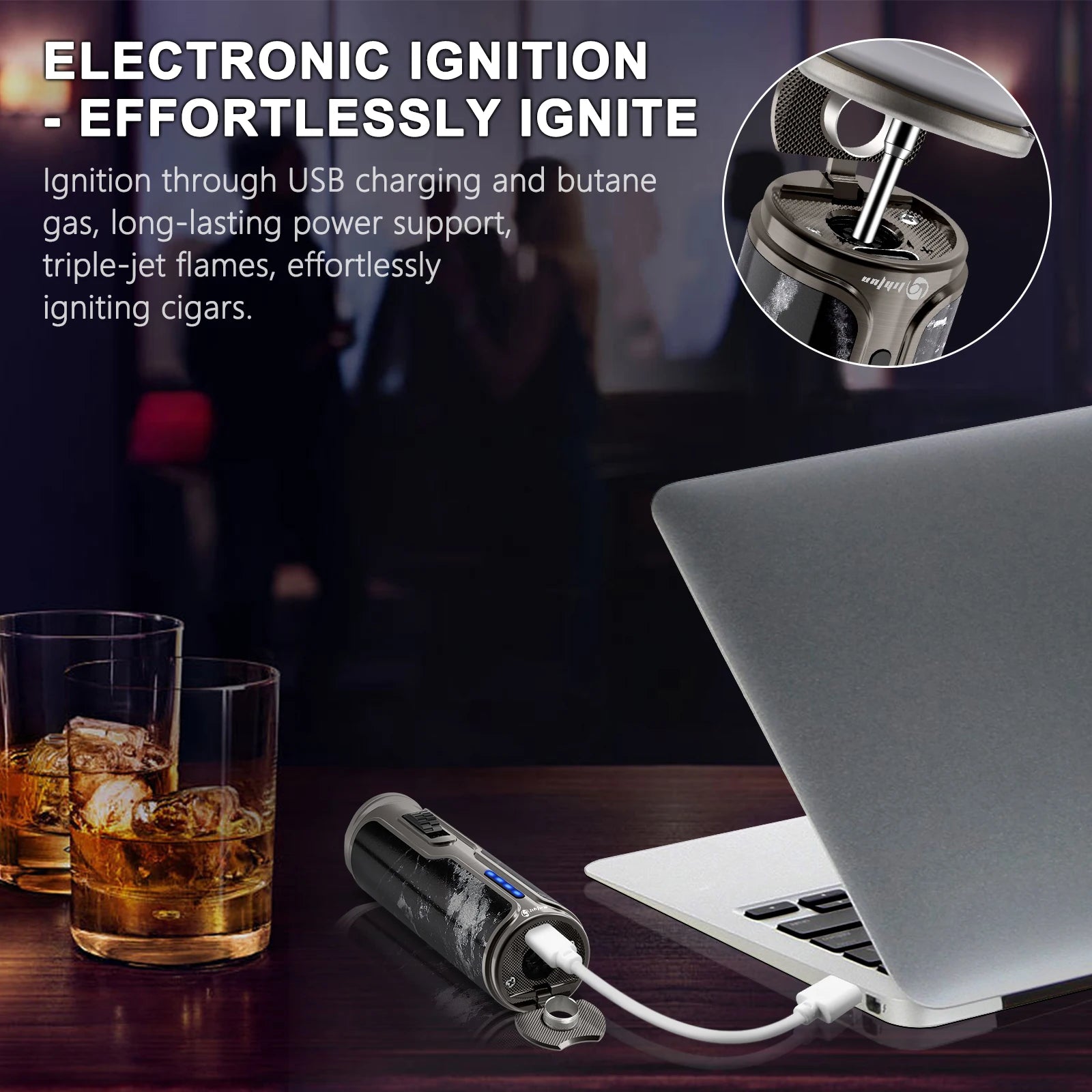 Electric Torch Lighter with Punch