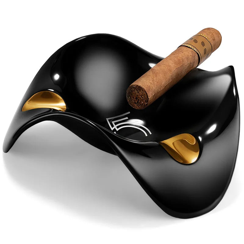 Wave Design Ceramic Ashtray