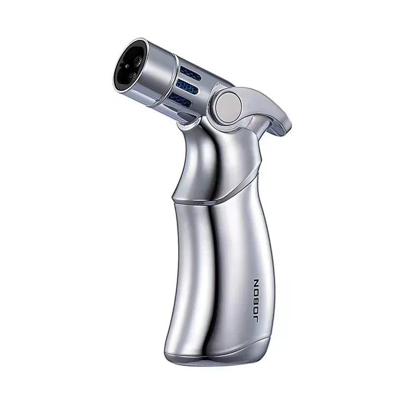 JOBON Creative Metal Outdoor Windproof Butane Gas Lighter Blue Flame Turbo 4 Torch Jet Cigar Lighter Kitchen Baking BBQ Tools
