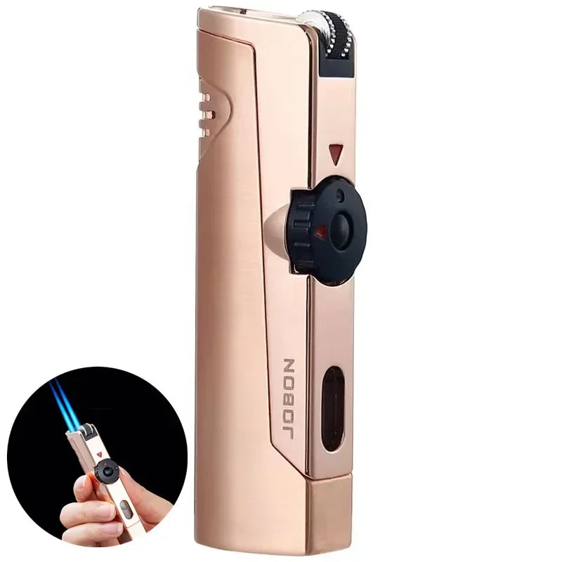 JOBON-4 Torch Jet Windproof Lighter, Metal Grinding Wheel, Flint Lighter, Gas Butane Inflatable Gift, Cigar Lighter, New