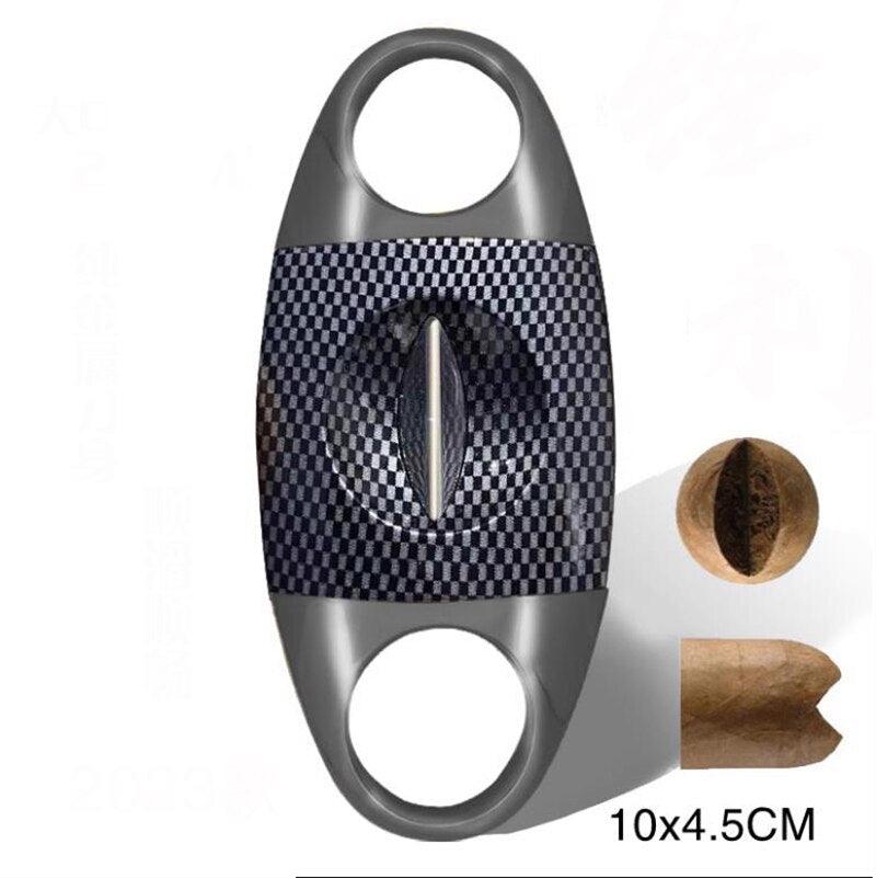 Carbon Fiber Cigar V Cutter - Luxurious Snip - Cigar Mafia