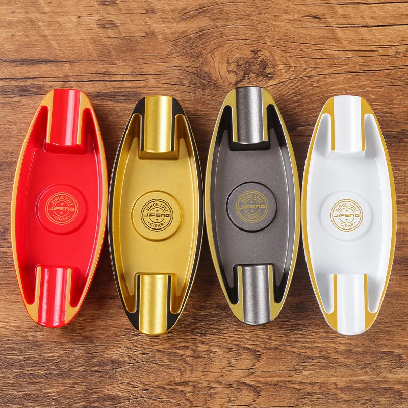 Portable Cigar Ashtray 2 Slot Cigar Holder Melamine Ash Slot Tobacco Cigar Accessories Cigarette Ashtray