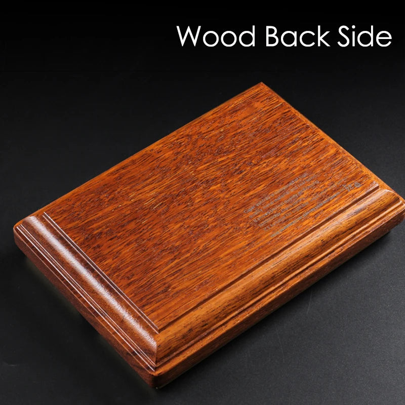 Retro Titanium Alloy Cigar Ashtray Home Wooden Metal Ash Tray Outdoor Luxury Hold 2 Cigars Cigarette Accessories Luxury Bronze