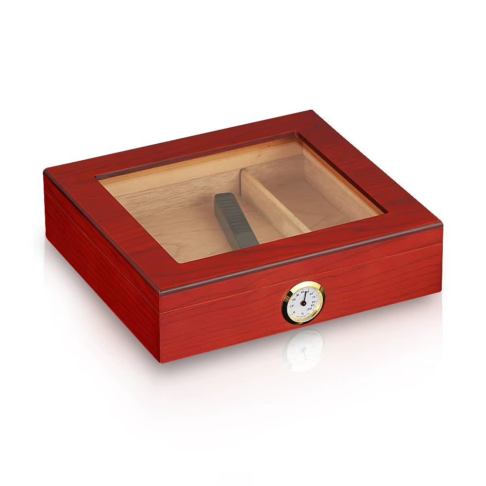 GALINER Classic Cigar Humidor Box Cedar Wood Case W/ Magnets Hygrometer Humidifier for Cigars Travel Humidor