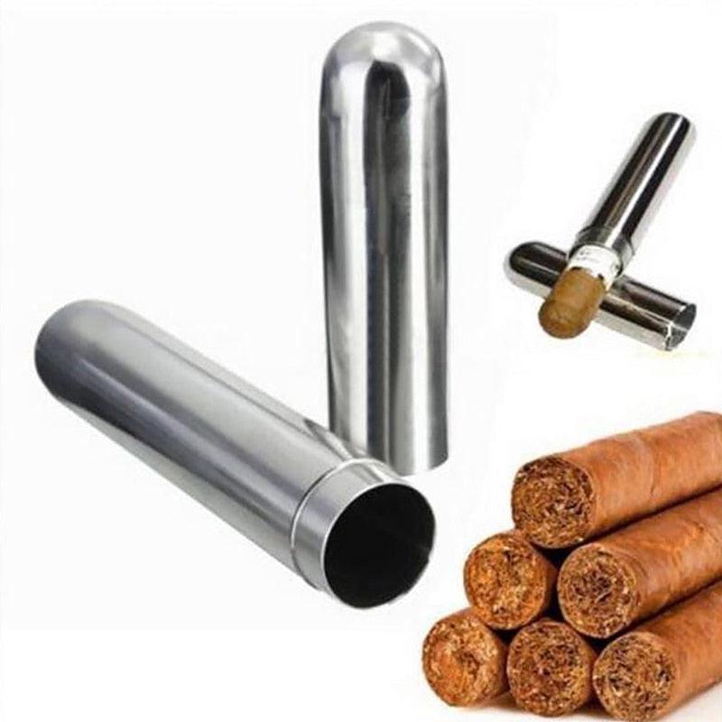 Magical Cigar Tube: Enchanting Stainless Steel Tobacco Haven - Cigar Mafia