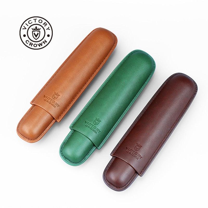 Portable Waterproof Leather Cigar Tube - Cigar Mafia