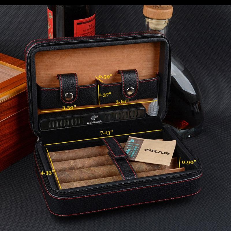 Classic Leather Travel Humidor - Cigar Mafia