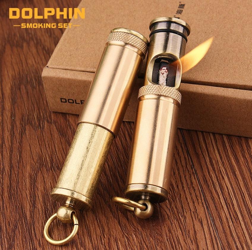 Exquisite Brass Dolphin Lighter - Cigar Mafia