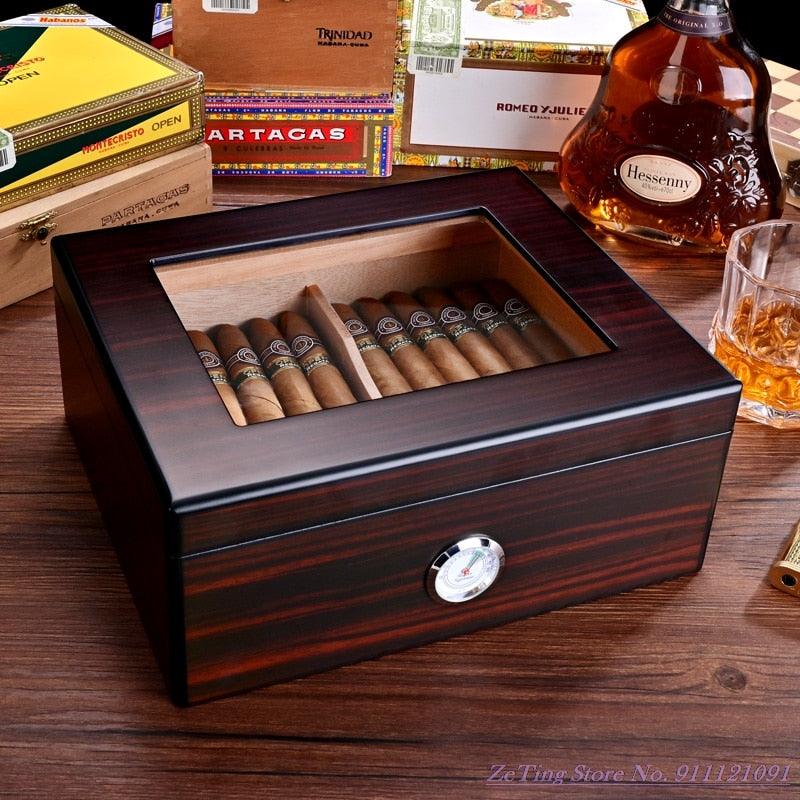 Mystical Cedar Cigar Oasis: Enchanting Humidor & Secret Compartment - Cigar Mafia