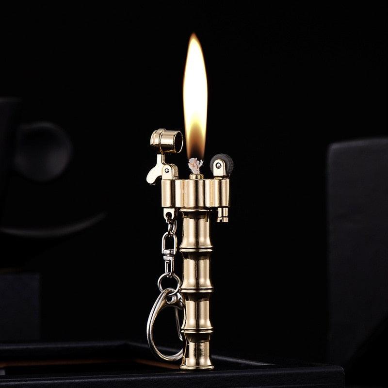 Retro Bamboo Kerosene Lighter: Classic Charm, Portable Elegance - Cigar Mafia
