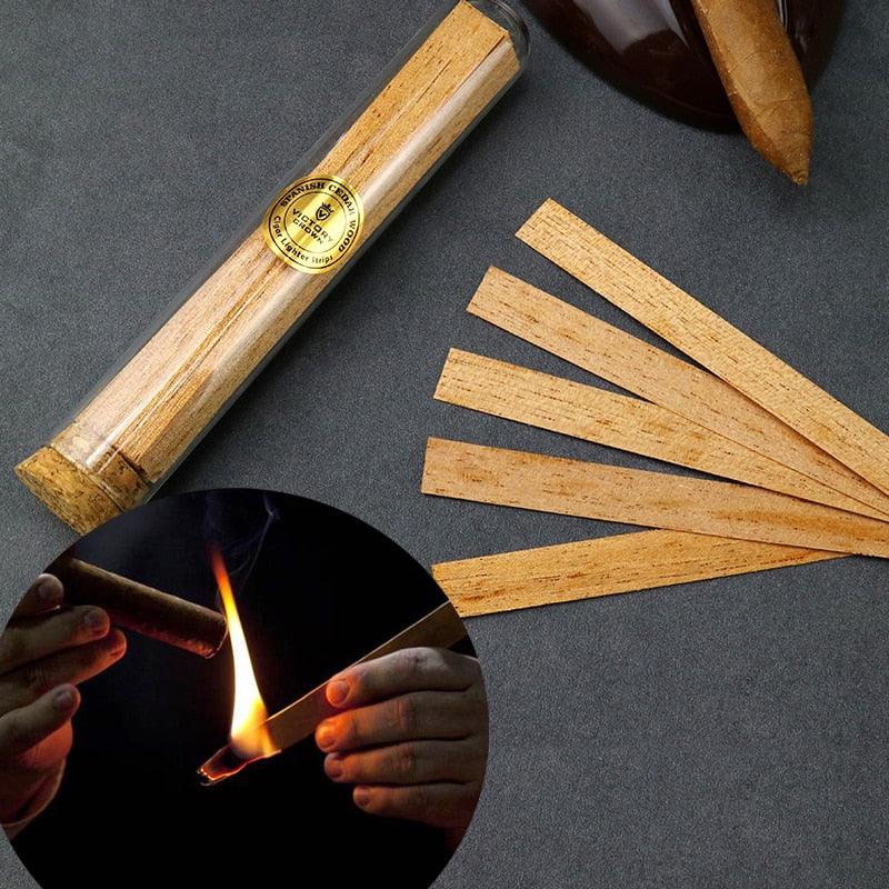 Spanish Cedar Spills: Elegant Cigar Ignition - Cigar Mafia